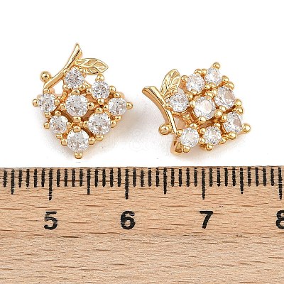 Brass Micro Pave Celar Cubic Zirconia Spacer Bars KK-F910-23G-01-1