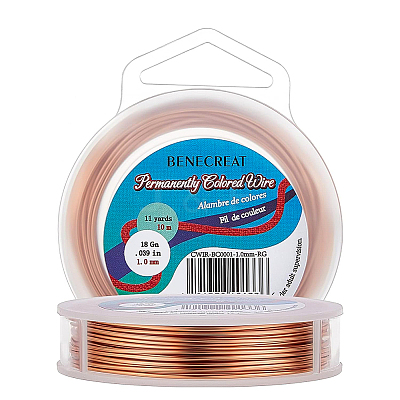 Round Craft Copper Wire CWIR-BC0001-1.0mm-RG-1