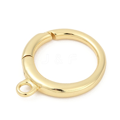 Brass Spring Gate Rings KK-U062-50G-1