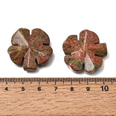 Natural Unakite Carved Clover Display Decorration GG-CBA6D08-D07-1