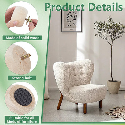 Wood Furniture Legs LS-FIND-WH0139-966B-1