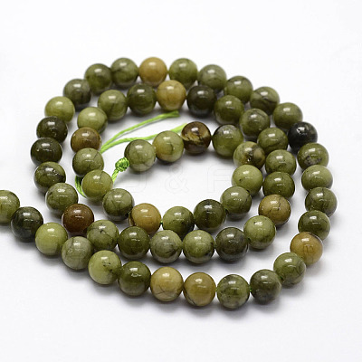 Natural Chinese Jade Beads Strands X-G-F363-6mm-1