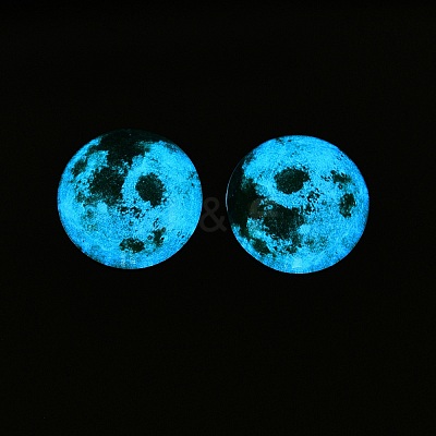 Fluorescent Glass Cabochons GGLA-T004-12E-1
