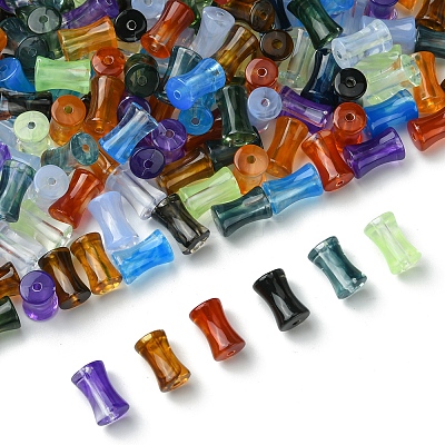 250Pcs Gradient Color Transparent Acrylic Beads OACR-FS0001-93-1