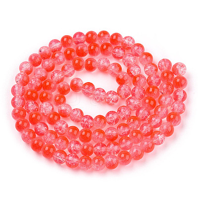 Transparent Crackle Baking Paint Glass Beads Strands X2-DGLA-T003-01A-12-1