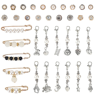 Alloy Pendants & Alloy Safety Pin Brooch AJEW-SP0002-03B-1