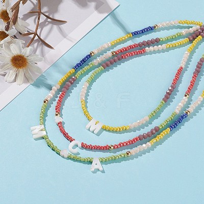 3 Layer Necklaces NJEW-JN03306-1