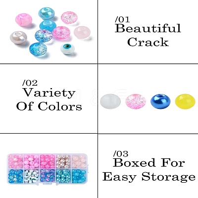 10 Styles Spray Painting & Baking Paint Glass Beads GLAA-YW0003-57-1