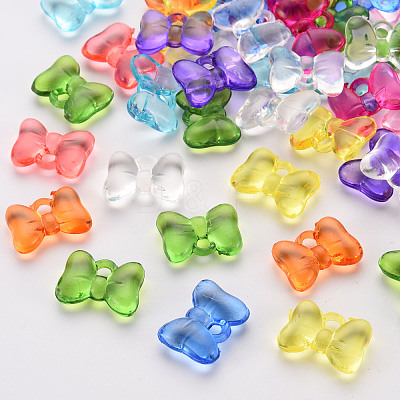 Transparent Acrylic Pendants TACR-T024-02BA-1