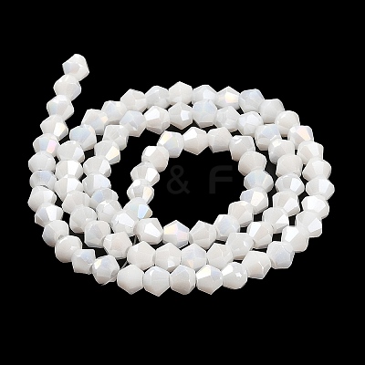 Opaque Solid Color Electroplate Glass Beads Strands LS-EGLA-A039-P4mm-B15-1