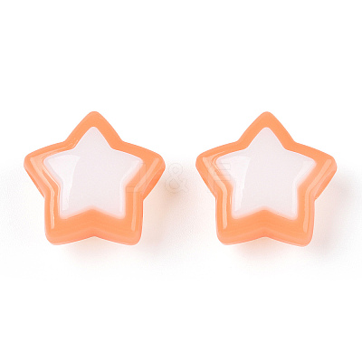 Two Tone Opaque Acrylic Beads SACR-I005-04A-04-1