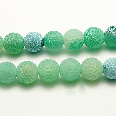 Natural Crackle Agate Beads Strands G-G055-6mm-4-1