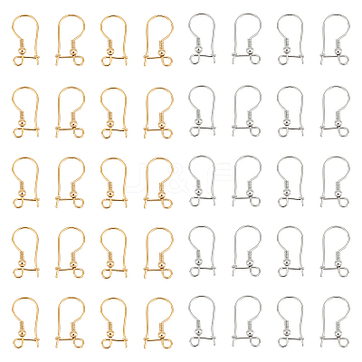 80Pcs 4 Style 316 Stainless Steel Earring Hooks STAS-UN0038-26-1
