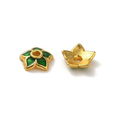 Alloy Enamel Beads Caps X-FIND-G074-02G-1