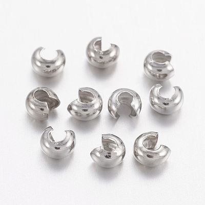 Brass Crimp Beads Covers X-KK-H289-NFN-NF-1