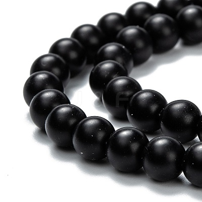 Natural Black Onyx Beads Strands X-G-Z024-01C-1
