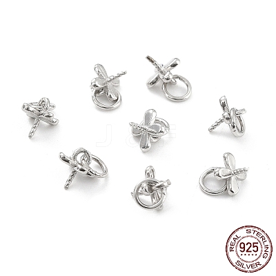 Rhodium Plated 925 Sterling Silver Peg Bails STER-Z001-013P-1