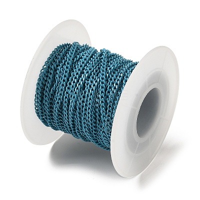 Spray Painted 304 Stainless Steel Curb Chains STAS-B067-05A-06-1