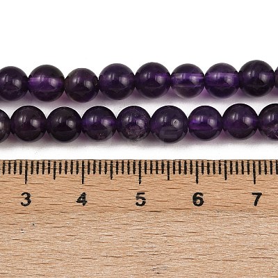 Natural Amethyst Beads Strands G-R446-6MM-21A-1