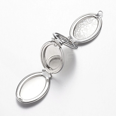 Brass Locket Pendants KK-N0116-108P-1