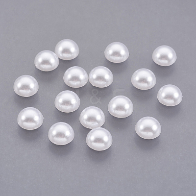 ABS Plastic Imitation Pearl Cabochons SACR-S738-6mm-Z9-1