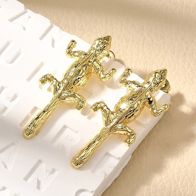 Brass Stud Earrings EJEW-B118-02G-1