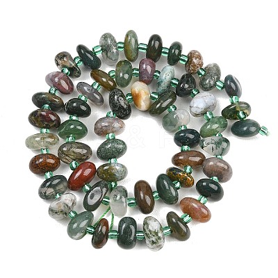 Natural Indian Agate Beads Strands G-RM250109-A15-1