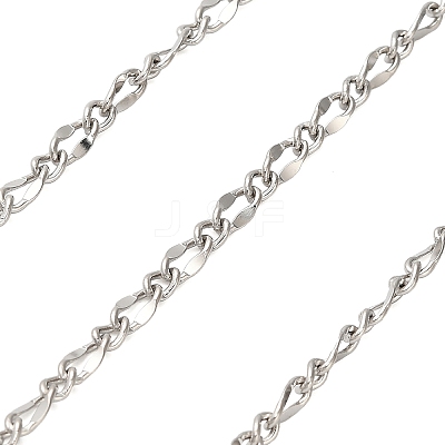 304 Stainless Steel Twisted Dapped Chains CHS-A016-28P-A-1