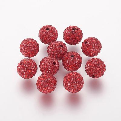 Polymer Clay Rhinestone Beads RB-K050-8mm-C22-1