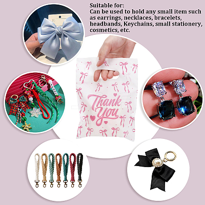 100Pcs Bowknot Thank You Printed Eco-Friendly Reusable Bags ABAG-SP0001-61A-A-1