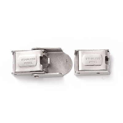 Tarnish Resistant 201 Stainless Steel Watch Band Clasps LS-STAS-P221-22A-P-1