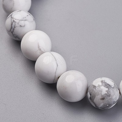 Natural Howlite Stretch Bracelets G-N0273-01-1