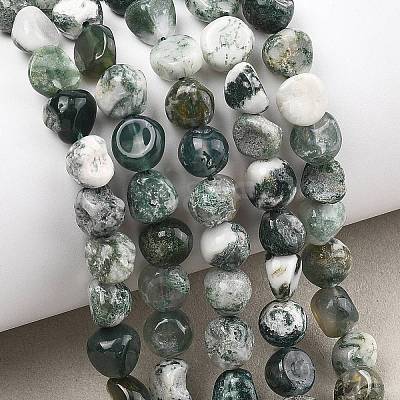 Natural Tree Agate Beads Strands G-D362-A02-1