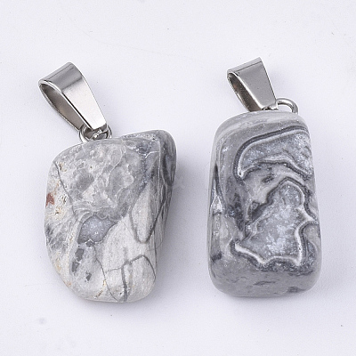 Natural Crazy Agate Pendants G-Q996-25-1
