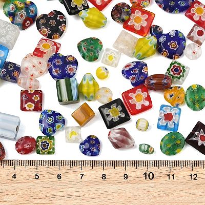 Handmade Millefiori Glass Lampwork Beads LA-CBA92C9-01-1