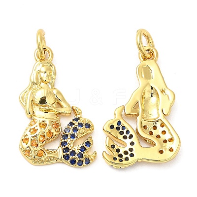 Brass Micro Pave Cubic Zirconia Pendants LS-KK-P236-15G-1