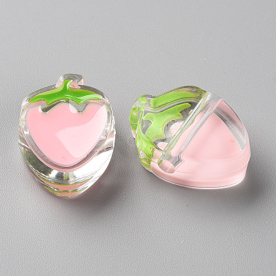 Transparent Enamel Acrylic Beads X1-TACR-S155-003E-1