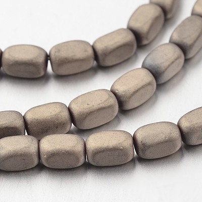 Electroplate Non-magnetic Synthetic Hematite Bead Strands G-F300-40B-F06-1