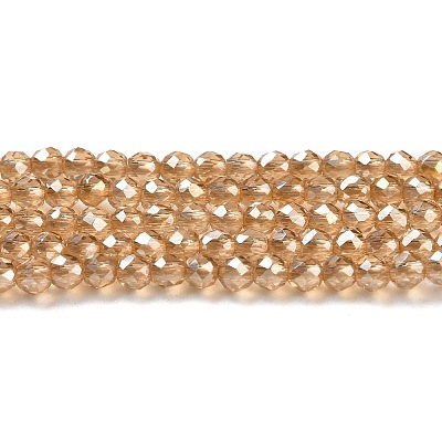 Transparent Electroplate Glass Beads Strands LS-GLAA-H021-01A-PL01-1