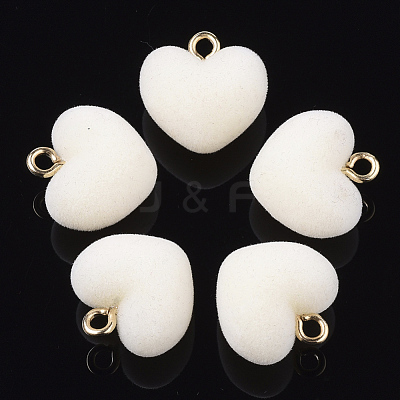 Flocky Acrylic Pendants FIND-T046-28-08-1