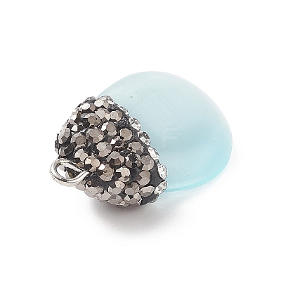 Cat Eye Pendants G-XCP0001-02-1