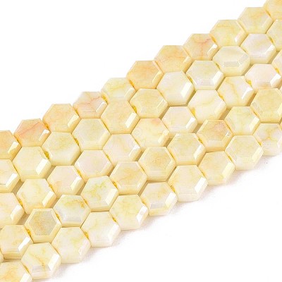 Anti-Tarnish Electroplate Glass Beads Strands GLAA-T028-6mm-02F-1