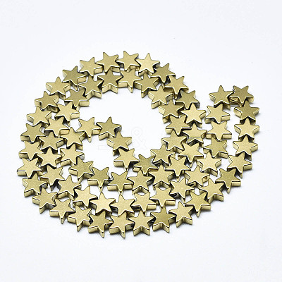 Electroplate Non-magnetic Synthetic Hematite Beads Strands X-G-S352-45-1