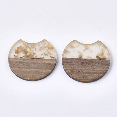 Resin & Walnut Wood Pendants RESI-T023-11H-1