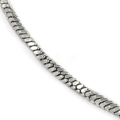 304 Stainless Steel Snake Chain Anklets AJEW-G024-07P-1