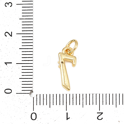 Brass Micro Pave Clear Cubic Zirconia Charms KK-P339-27G-07-1