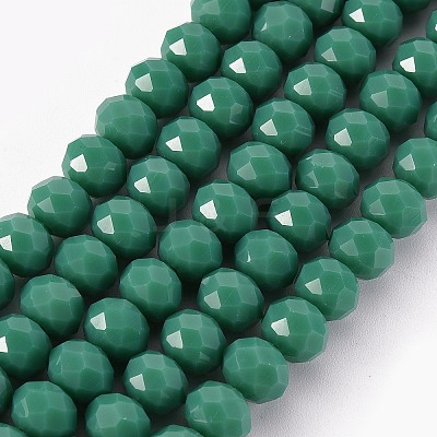 Opaque Solid Color Glass Beads Strands LS-EGLA-A034-P8mm-D19-1