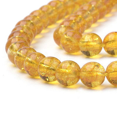Synthetic Citrine Beads Strands X-G-S150-14-6mm-1