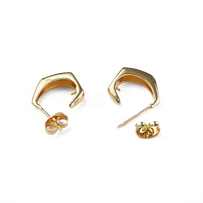 Brass Stud Earring Findings KK-N233-366-1