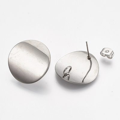 Non-Tarnish 304 Stainless Steel Stud Earring Findings STAS-Q231-06A-1